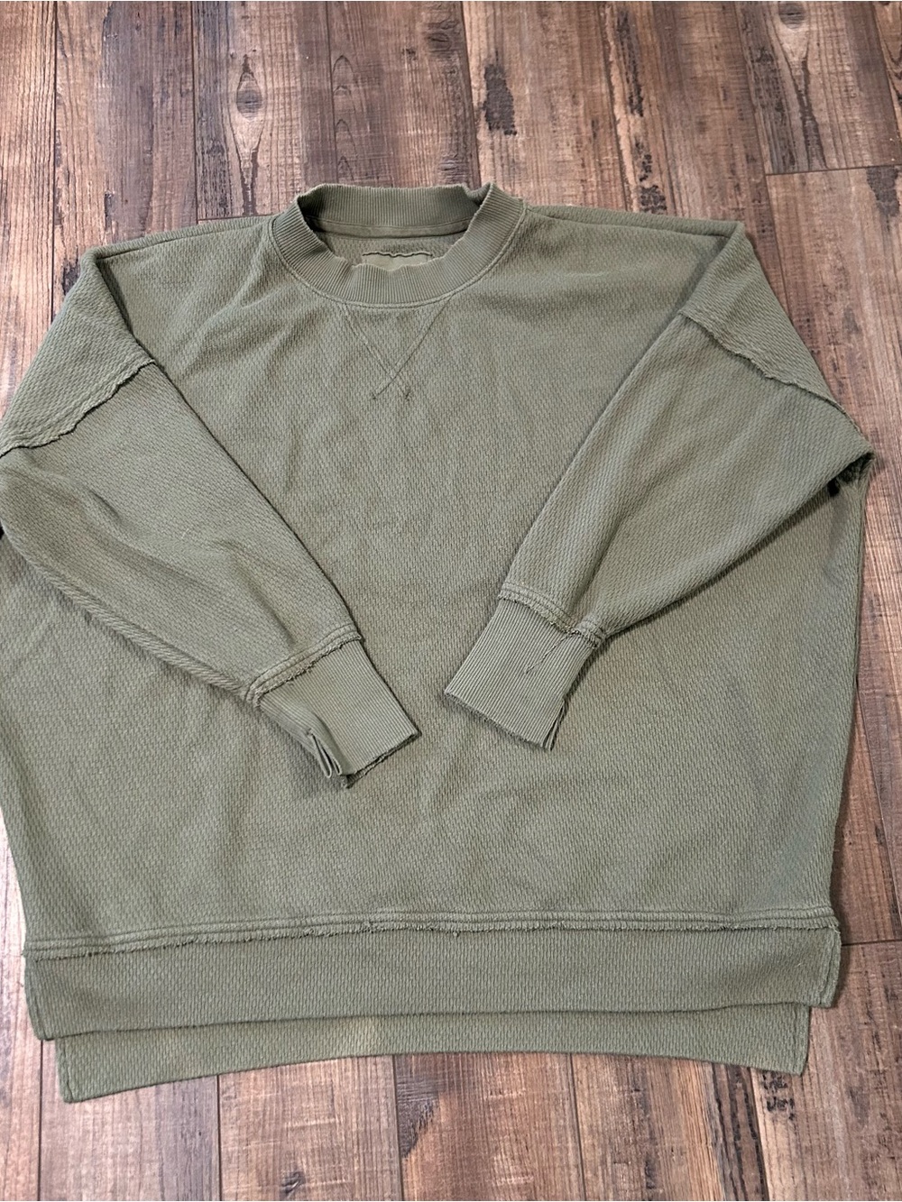 Aerie Oversized‎ Green Crewneck Pullover Comfy Women's Medium